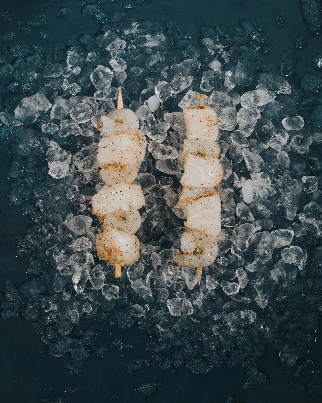 Greendale Lemon Monkfish And Prawn Kebabs
