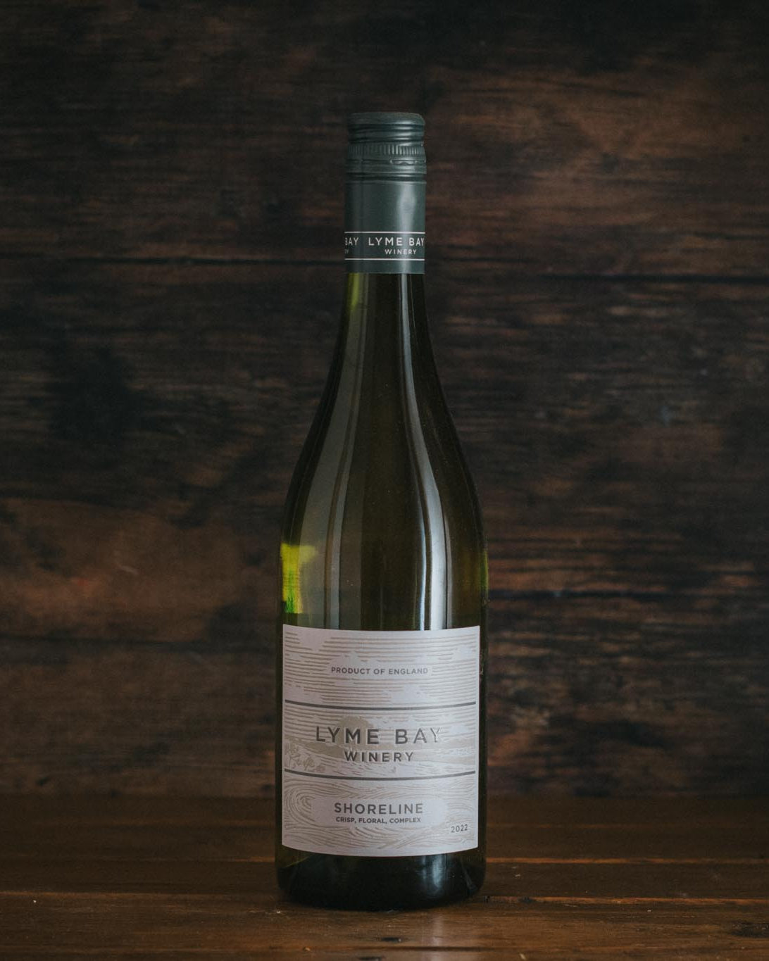 A bottle of Lyme Bay Winery Shoreline.