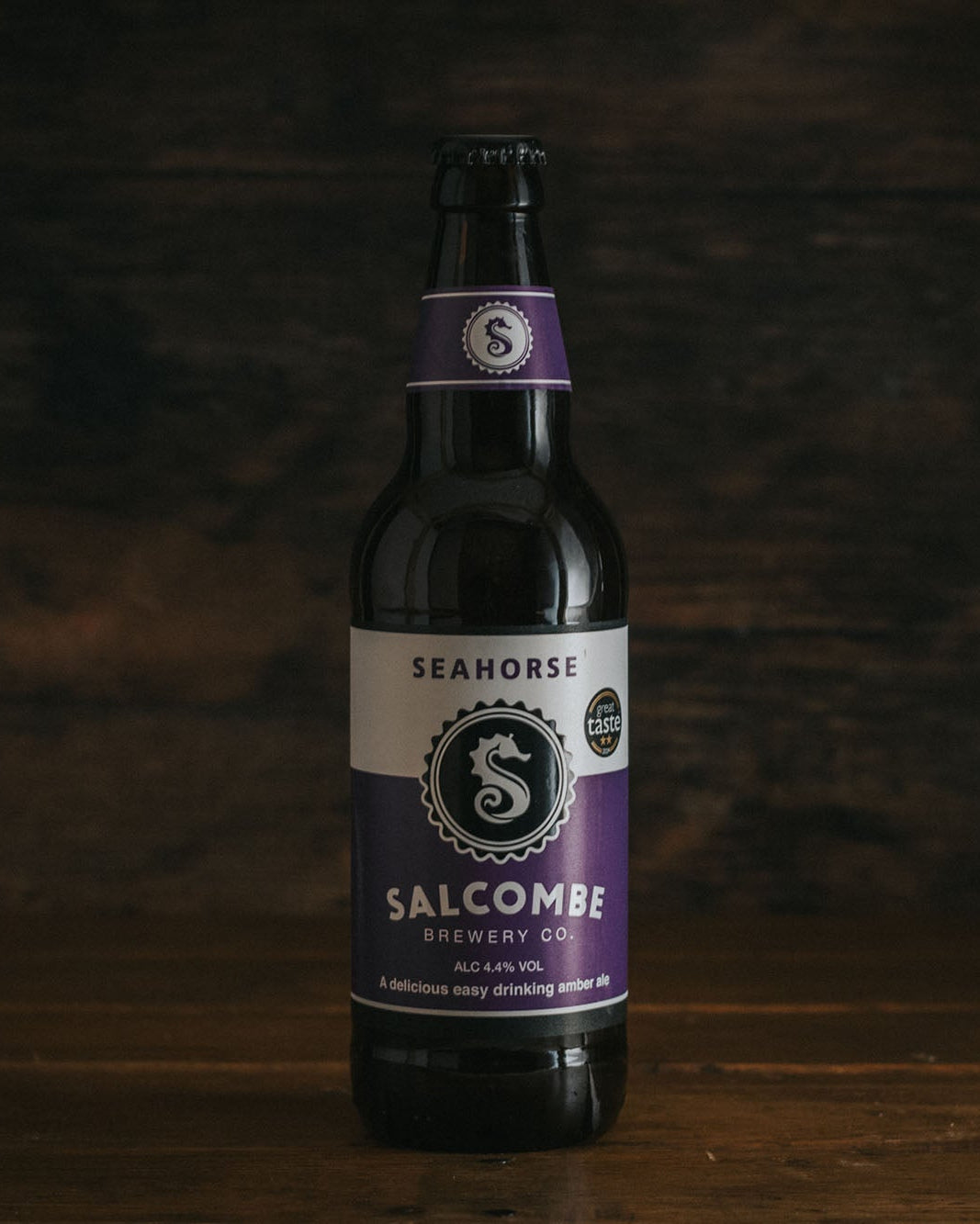 A 500ml bottle of Salcombe Brewery's Seahorse.