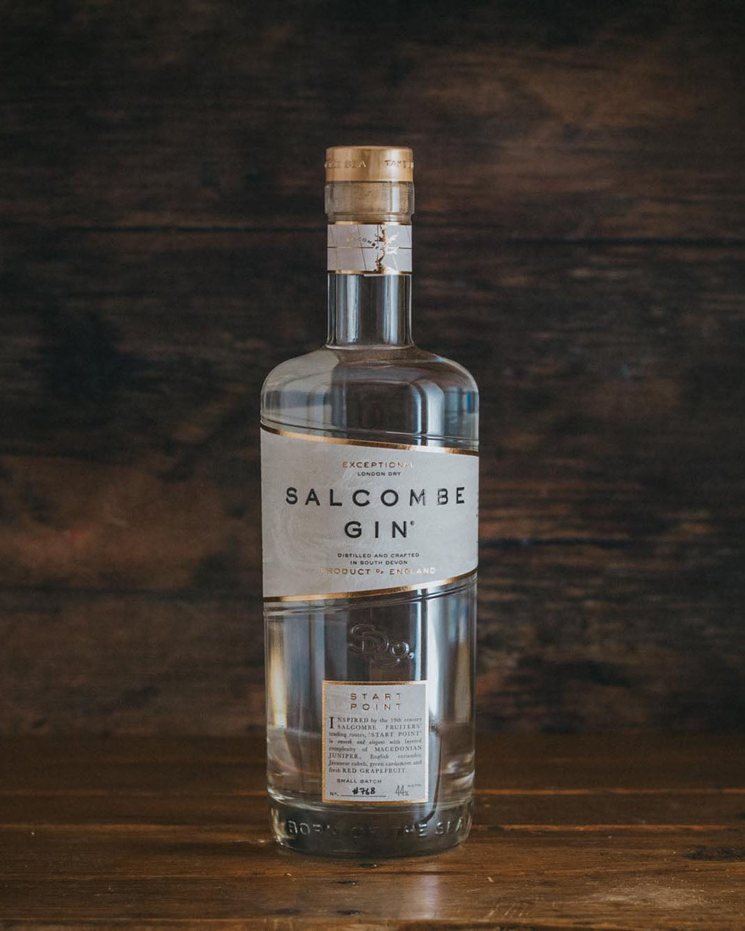 A 70cl bottle of Salcombe Gin Start Point.